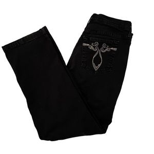 NYDJ Women’s Black Embroidered Back Pockets Size 12P